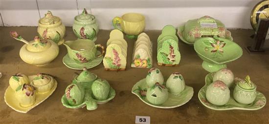 Large collection of Carltonware, green leaf ceramics